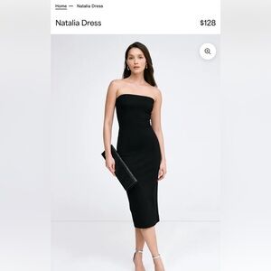 Elegant Black Strapless Dress